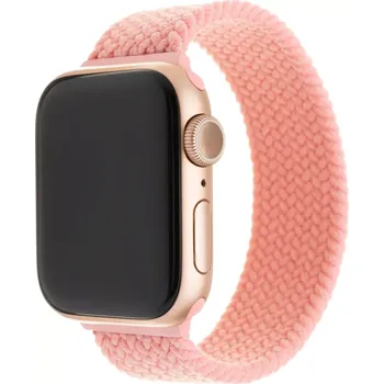 Řemínek na hodinky Elastický nylonový řemínek FIXED Nylon Strap pro Apple Watch 38/40/41mm, velikost S,růžový