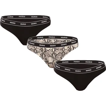 Kalhotky 3PACK dámská tanga HUGO vícebarevná (50495870 240) XS Možnost vrácení zboží ZDARMA do 120 dnů!