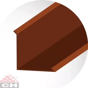 okap Pozinkované lemování ke zdi rozv. šíře 250 mm / 2 m, RAL 3009