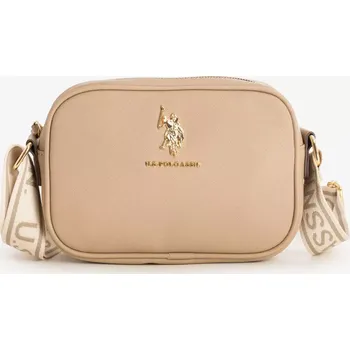 Kabelka U.S. Polo Assn. dámská kabelka, crossbody CLASSIC hnědá se zlatým