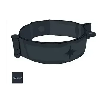 okap Pozinkovaná objímka 100 mm bez hrotu M10 RAL 7016 antracitová barva