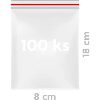 Sáček na potraviny Sáček rychlouzavírací 8 x 18 cm, 100 ks, LDPE