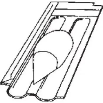 betonová krytina Bramac Rubín 9 průch. taška pro solární potrubí RE