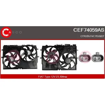 Chladič motoru Elektromotor, větrák chladiče CASCO CEF74059AS