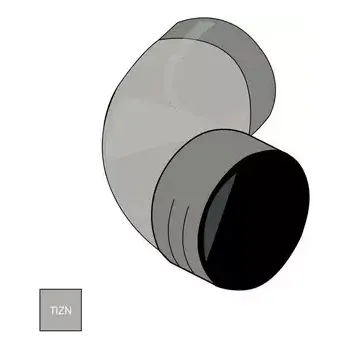 okap Koleno 80 mm/72° titanzinek