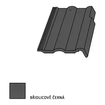 Střešní krytina Bramac Classic krajní taška pravá černá