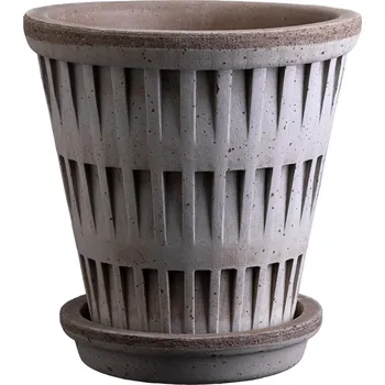 Květináč Bergs Potter, Květináč s podšálkem Pantheon 14 cm šedý - Formadore
