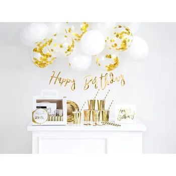 Párty set- narozeniny, zlatá