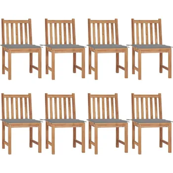 OMAXI Zahradní židle s poduškami 8 ks masivní teak 449127