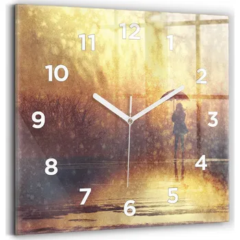 Hodiny Nástěnné hodiny Wallfluent žluté 30 cm