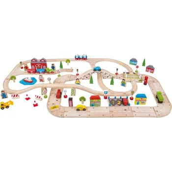 Vláček a vláčkodráha Bigjigs Rail Vláčkodráha a autodráha