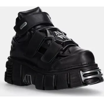 Pánská obuv Kožené tenisky New Rock M.285.S1 černá 99X, EUR 36