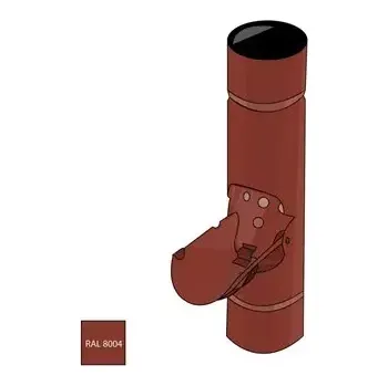 okap Pozinkovaný odvaděč vody 80 mm RAL 8004 cihlová červená barva