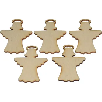 Vánoce EU Anděl se svatozáří 5x6 cm, 5ks