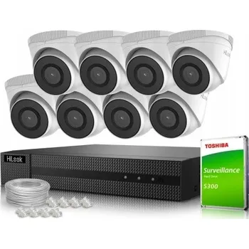 Bezpečnostní kamera Sada pro monitorování domu, firmy, obchodu, kamera 8x IPCAM-T5 5MPx IR 30m