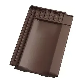 pálená krytina Tondach Contiton 12 (Stodo 12) pro připojení hřebene tmavě hnědá engoba