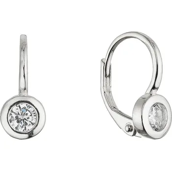 Náušnice EVOLUTION GROUP CZ Stříbrné náušnice kulaté se zirkonem - 11617.1