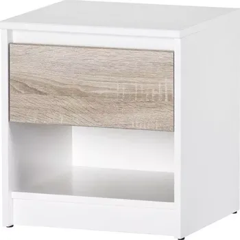 Noční stolek Noční stolek Wenecja 05 42 cm bílý/dub Sonoma