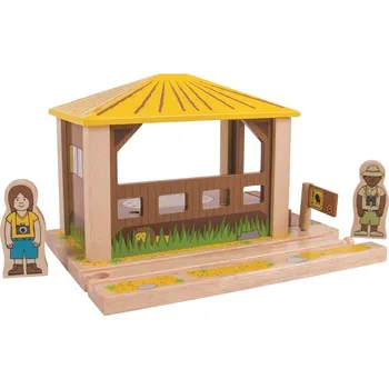 Vláček a vláčkodráha Bigjigs Rail Zastávka Safari