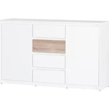 Komoda Komoda Wenecja 06 145 cm bílá/dub sonoma