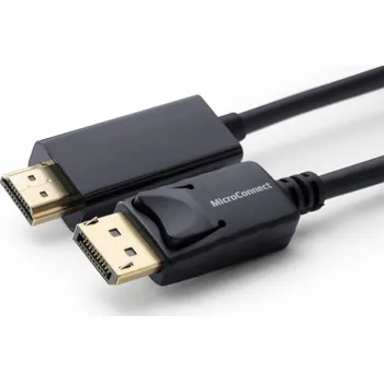 Video kabel MicroConnect DisplayPort – kabel HDMI 0,5 m černý (MC-DP-HDMI-050)