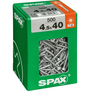 Vrut Spax Wirox Univerzální vrut T-Star plus, ø 4,5 × 40 mm, drážka: TX 20, 500 ks&nbsp;4191010450406