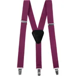 Avantgard Chlapecké šle Y s koženým středem a zapínáním na klipy - 25 mm, 862-964023, Purpurová, černá kůže Velikost: výška postavy 130 - 150 cm
