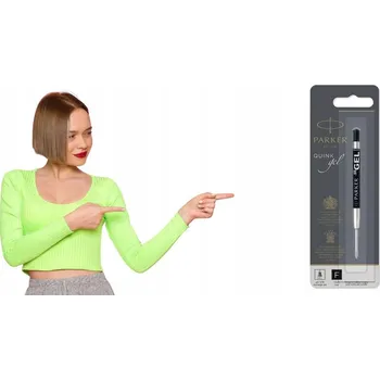 Náplň do kuličkového pera Parker černá gelová, tenký hrot (F)