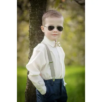 Chlapecká košile Avantgard Chlapecká košile KLASIK s krytou légou, 461-222, Smetanová Velikost: 128/30