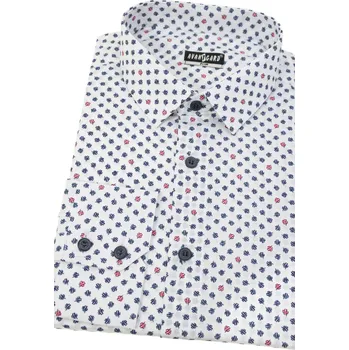 Pánská košile Avantgard Pánská košile SLIM, 125-0191, Bílá/modrá Velikost: 37/38/182