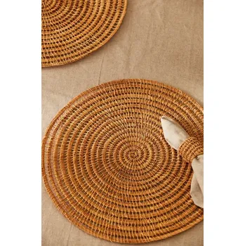 Talíř Talířová podložka Calma House Togo oranžová barva TOGO.38.NAT 28X