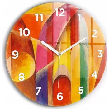 Hodiny Ozdobné nástěnné hodiny s krásnou grafikou Umění Dekorace Abstrakce průměr 30 cm