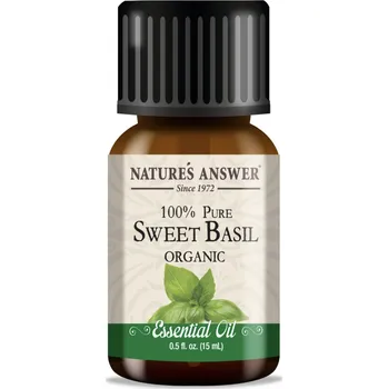 Aroma difuzér Nature's Answer Sweet Basil Essential Oil, Sladká bazalka, esenciální olej, BIO, 15 ml