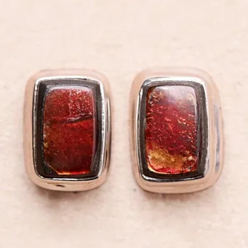 Náušnice Amolit náušnice pecky stříbro Ag 925 E204 0,9 cm, 2,2 g