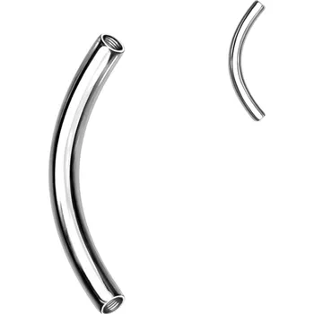 Piercing Atreya Náhradní titanový banánek s vnitřním závitem Barva: Stříbrná, Velikost: 1,6 mm, Délka / Průměr: 14 mm