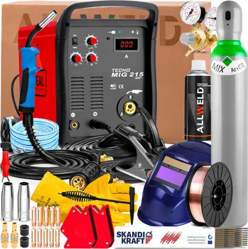 Svářečka POLOAUTOMAT IDEAL TECNO MIG 215 230V 200A MMA FLUX OCEL HLINÍK 2-KLADKOVÝ