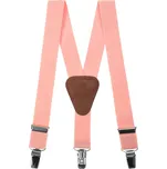 Avantgard Chlapecké šle Y s koženým středem a zapínáním na klipy - 25 mm, 862-901163, Světle růžová, tmavě hnědá kůže Velikost: výška postavy 130 - 150 cm