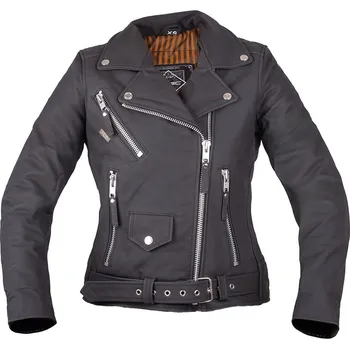 Moto bunda W-TEC Dámská kožená moto bunda Brinea matně černá - XXL
