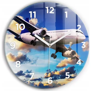 Hodiny Nástěnné hodiny Wallfluente modré 30 cm