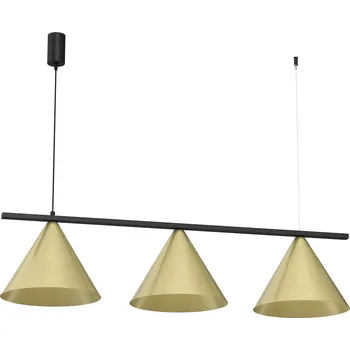 Závěsné svítidlo Capital, 3x zlaté kovové stínítko, (fi 30cm), b