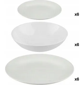 Sada nádobí Jídelní souprava Colorama, 18 dílů, bílá