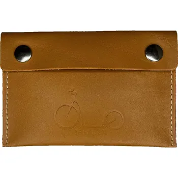 Peněženka Avantgard Kožené pouzdro 10 x15 cm se zapínáním na druky, 809-6901, Koňaková kůže / motiv koloběžka TRHNI SI