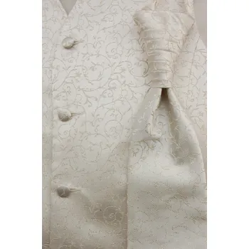 Kravata Avantgard Set chlapecká vesta, regata premium a kapesníček, 584-9348, Smetanová Velikost: 116