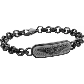 Šperk Police Černý pánský náramek z oceli PJ26401BSULGR 19 cm + 2 měsíce na vrácení zboží
