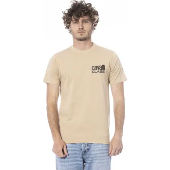 Pánské triko QXT62X JD060 Cavalli Class Barva: Hnědá, Velikost: XL
