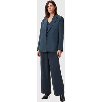 Dámské kalhoty Kalhoty AllSaints AVERIE dámské, modrá barva, jednoduché, medium waist, W040QC 95X, vel. 38