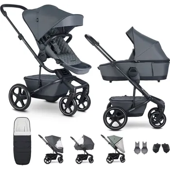 Kočárek EASYWALKER Cenově zvýhodněný XXL kočárek kombinovaný Harvey5 Premium Mineral Grey s příslušenstvím