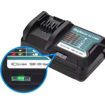 TopTechnology Nabíječka baterie Makita 10,8V / 12V Li-Ion, kompatibilní příslušenství pro akumulátorové nářadí a zařízení