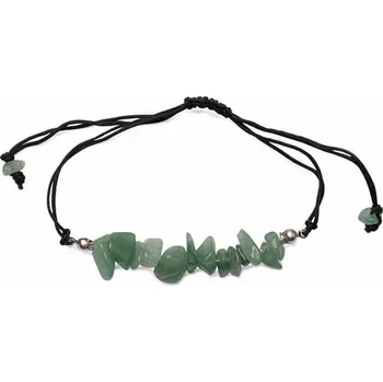 Náramek Avanturín zelený náramek šňůrkový stahovací obvod cca 16 až 25 cm
