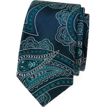 Avantgard Kravata SLIM LUX, 571-81420, Modrá/tyrkys